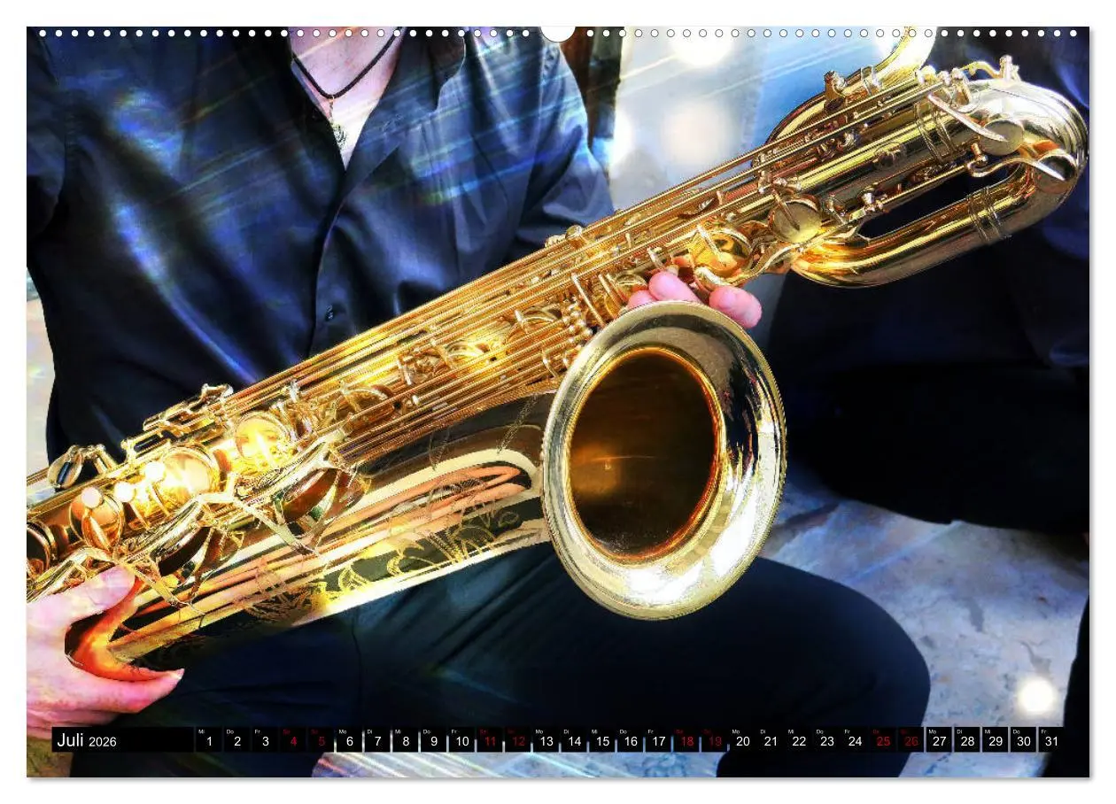 Bild: 9783457853603 | SAXOPHON - on stage (Wandkalender 2026 DIN A2 quer), CALVENDO...
