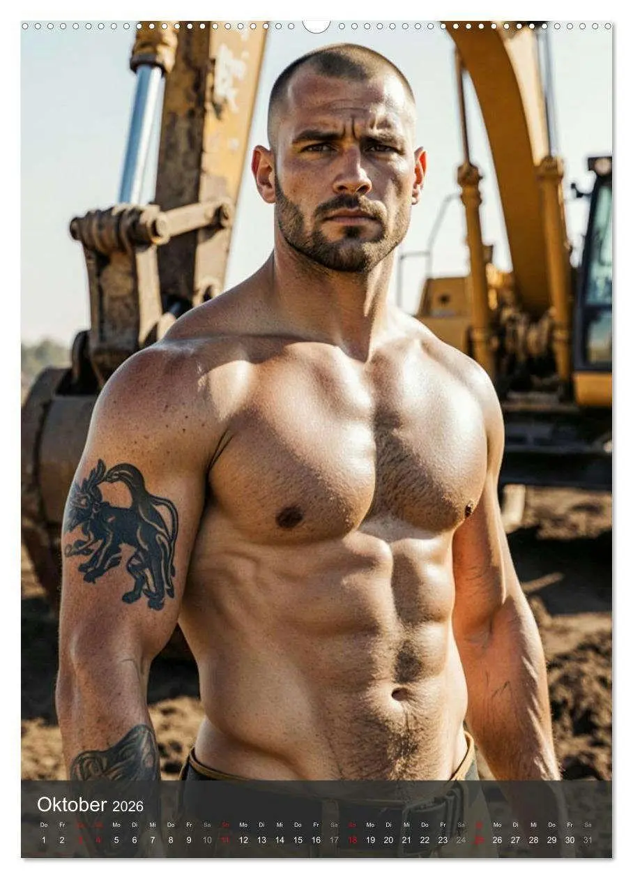 Bild: 9783516703603 | SEXY BAUARBEITER - Nackte Männer packen an (Wandkalender 2026 DIN...