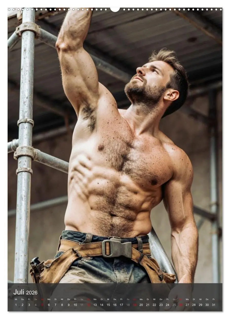 Bild: 9783516703603 | SEXY BAUARBEITER - Nackte Männer packen an (Wandkalender 2026 DIN...