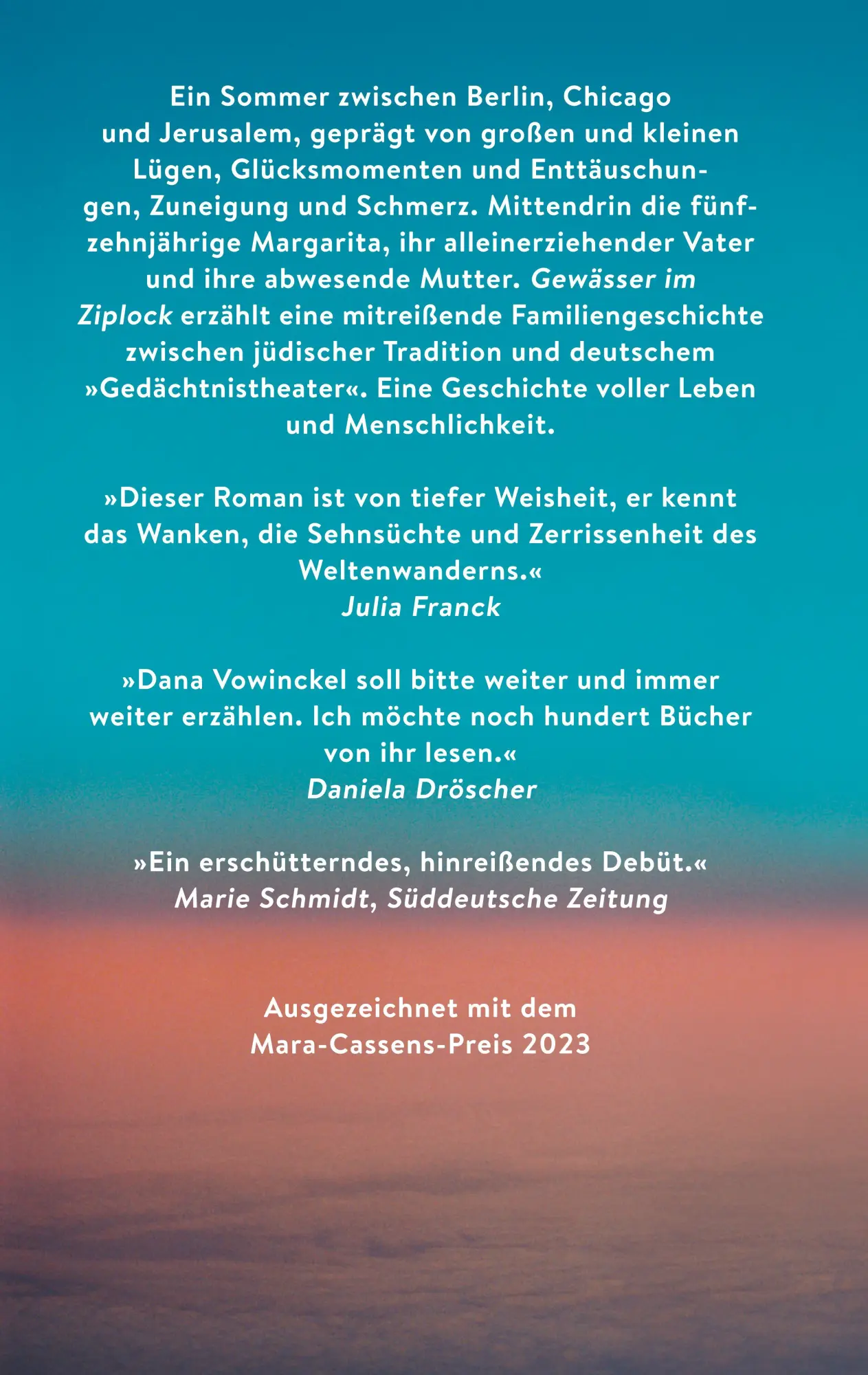 Rückseite: 9783518473603 | Gewässer im Ziplock | Dana Vowinckel | Buch | 362 S. | Deutsch | 2023