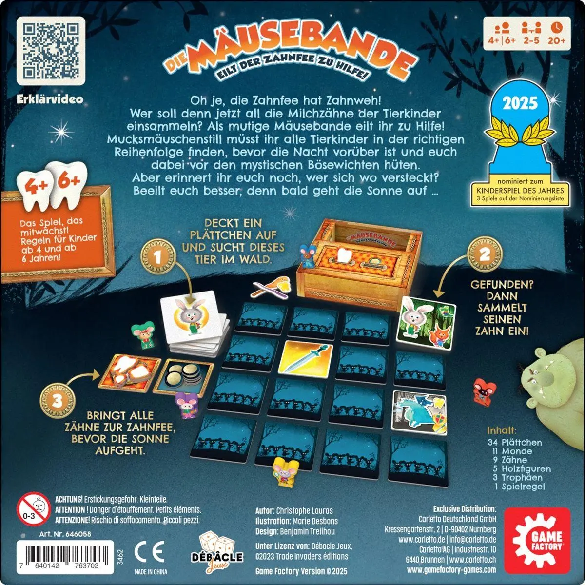 Bild: 7640142763703 | Die Mäusebande | Herausgegeben von GAME FACTORY | Spiel | 646058