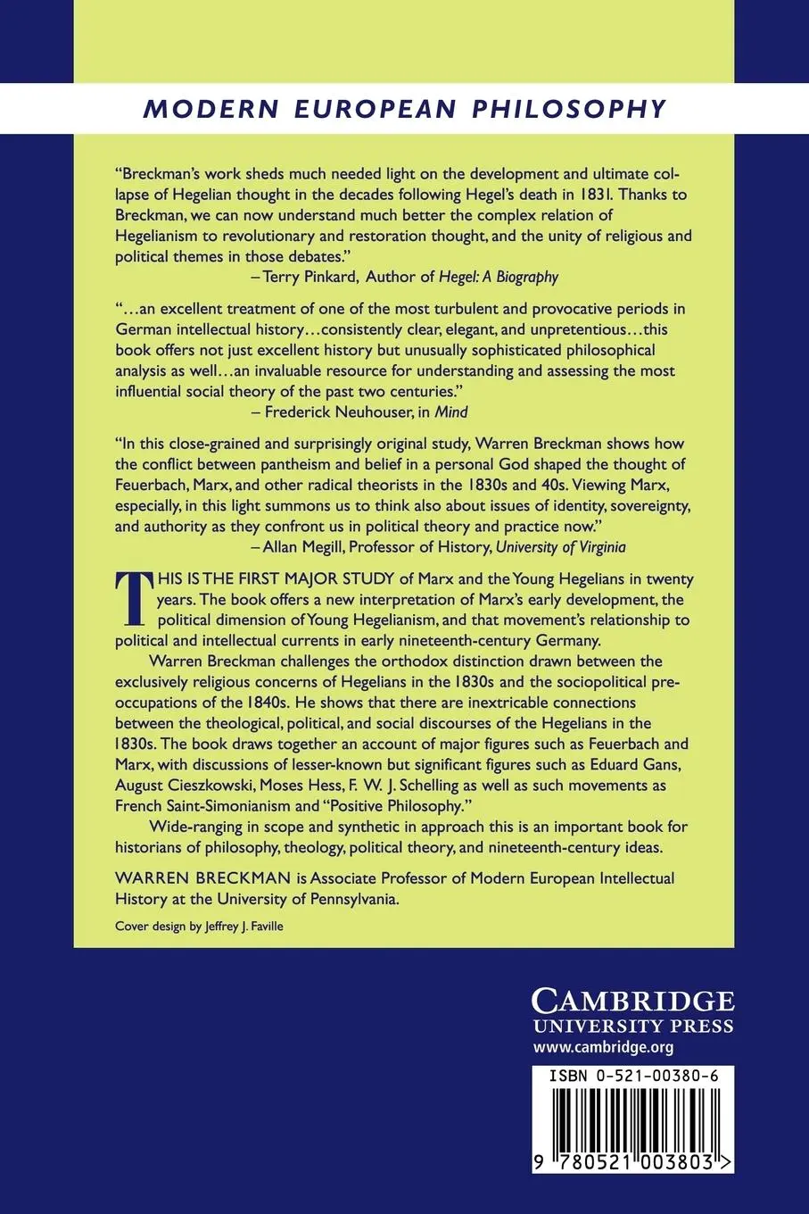 Rückseite: 9780521003803 | Marx, the Young Hegelians, and the Origins of Radical Social Theory