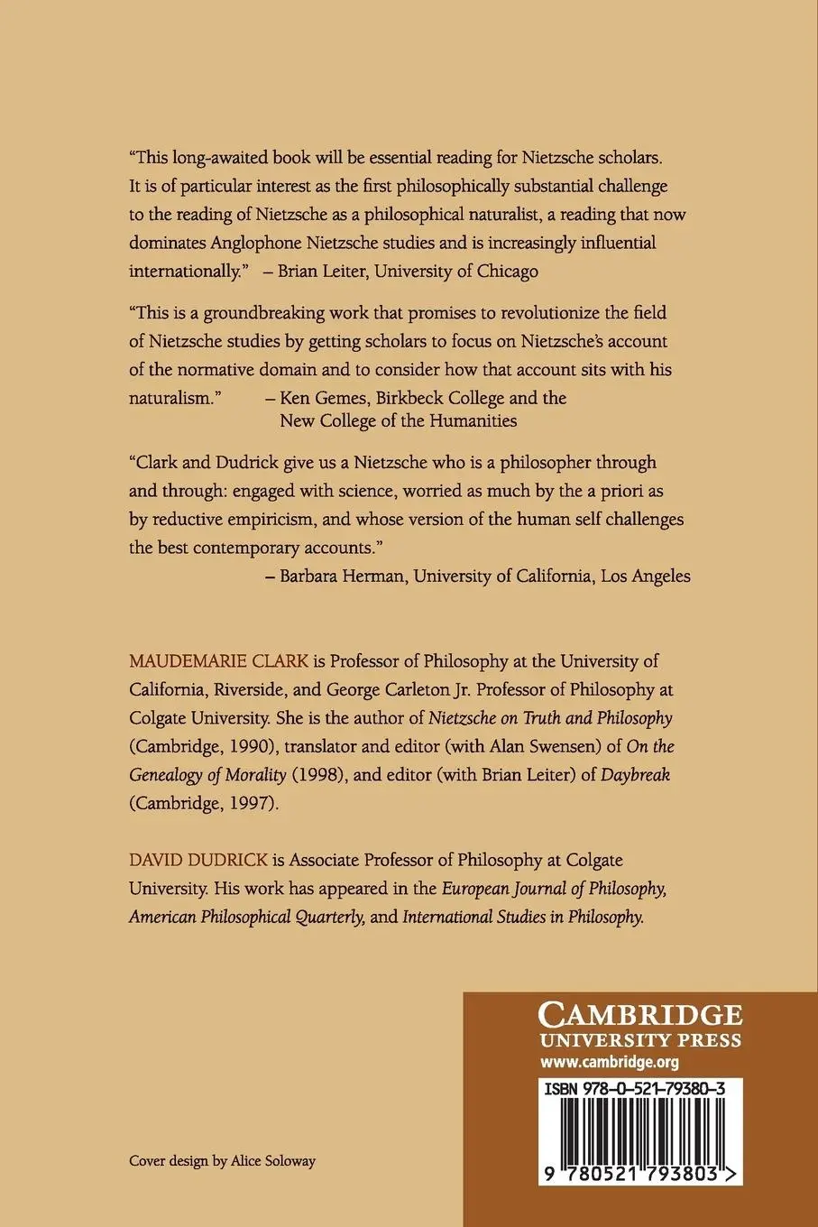 Rückseite: 9780521793803 | The Soul of Nietzsche's Beyond Good and Evil | Clark (u. a.) | Buch