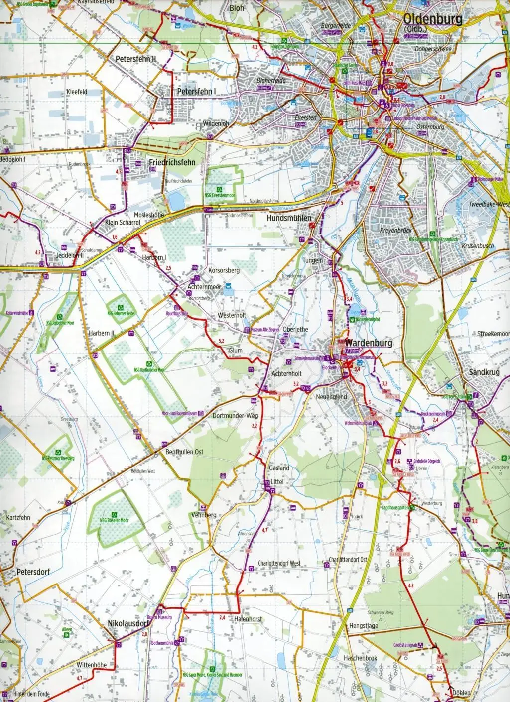 Bild: 9783850003803 | Bikeline Radkarte Oldenburger Münsterland 1 : 75.000 | Verlag | 2014
