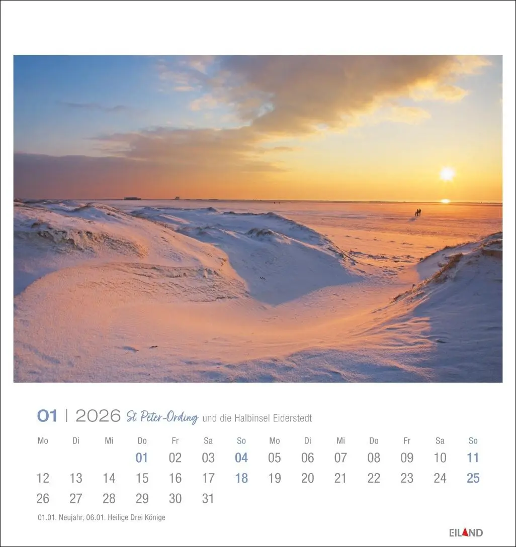 Bild: 9783964023803 | St. Peter-Ording und die Halbinsel Eiderstedt Postkartenkalender 2026