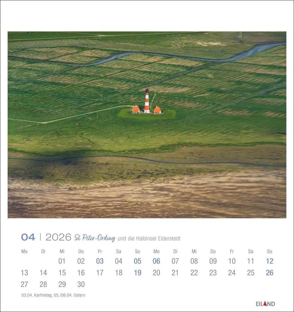 Bild: 9783964023803 | St. Peter-Ording und die Halbinsel Eiderstedt Postkartenkalender 2026
