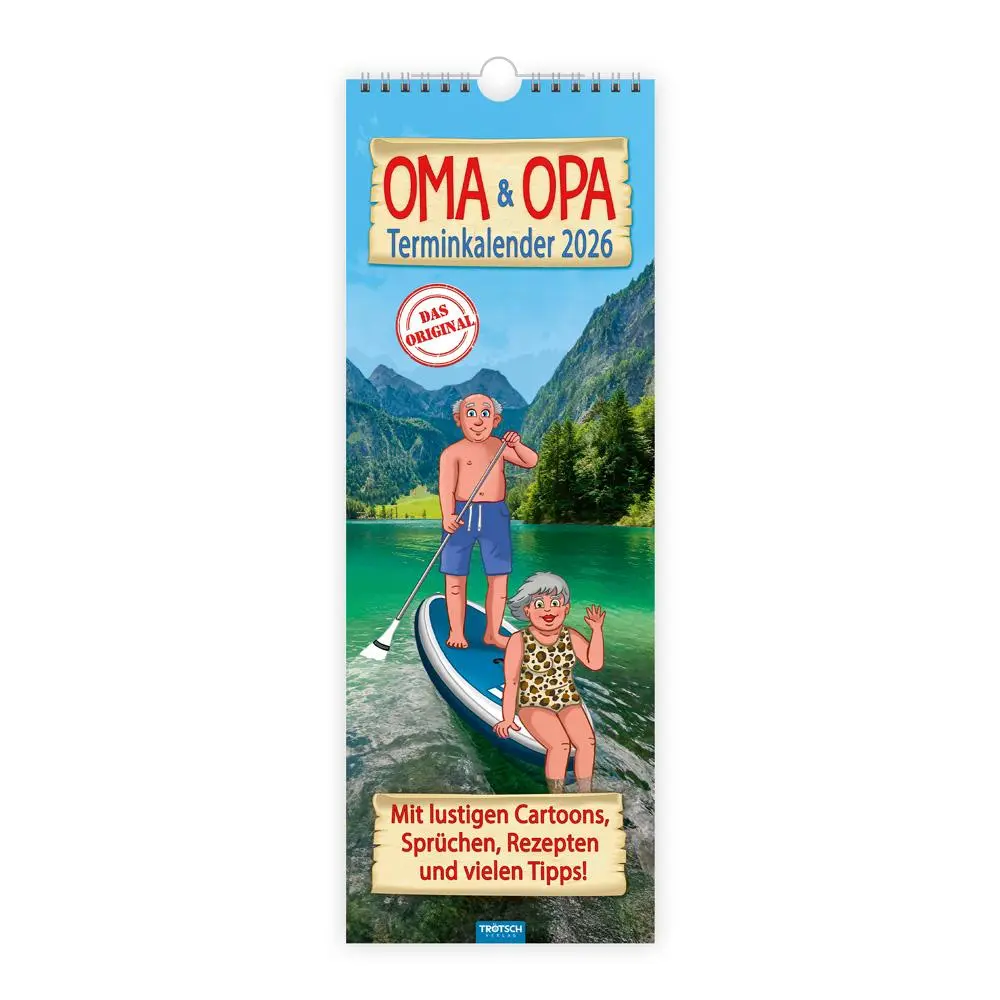 Cover: 9783988023803 | Trötsch Maxi-Streifenkalender Oma und Opa Terminkalender 2026 | KG