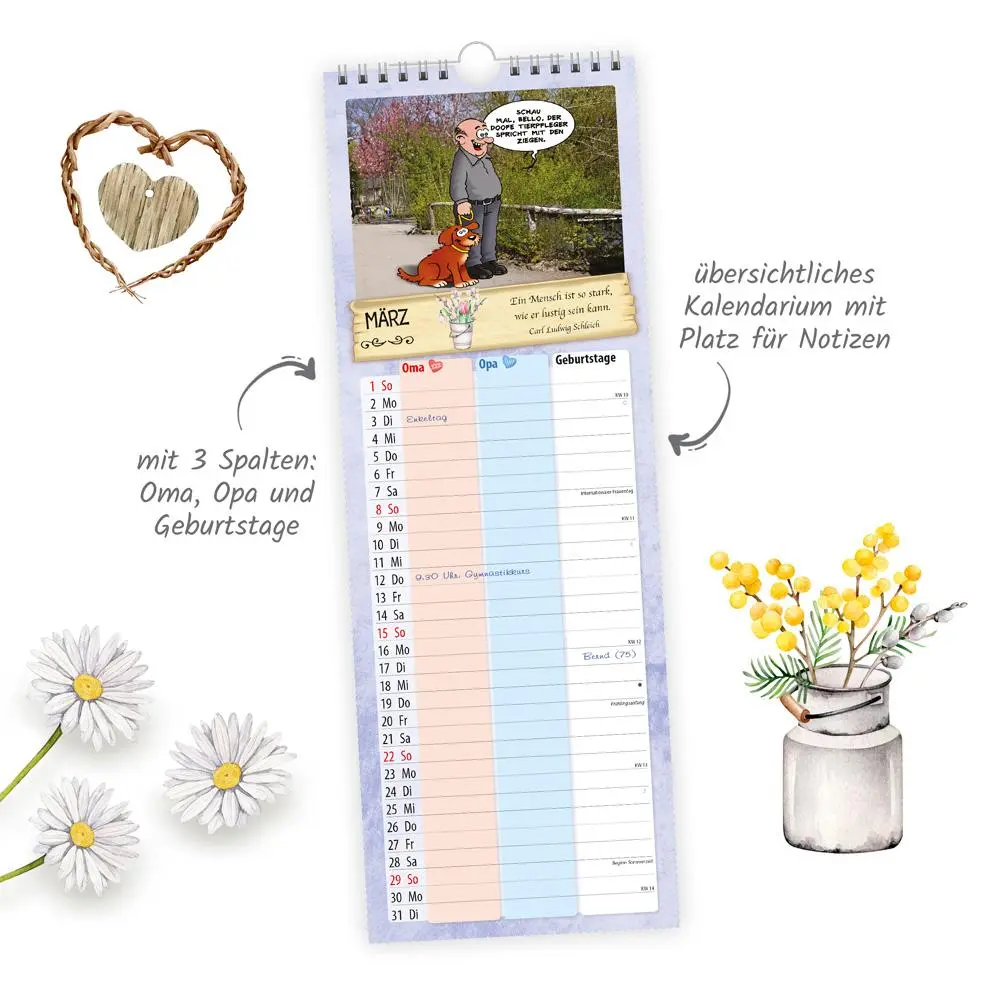 Bild: 9783988023803 | Trötsch Maxi-Streifenkalender Oma und Opa Terminkalender 2026 | KG