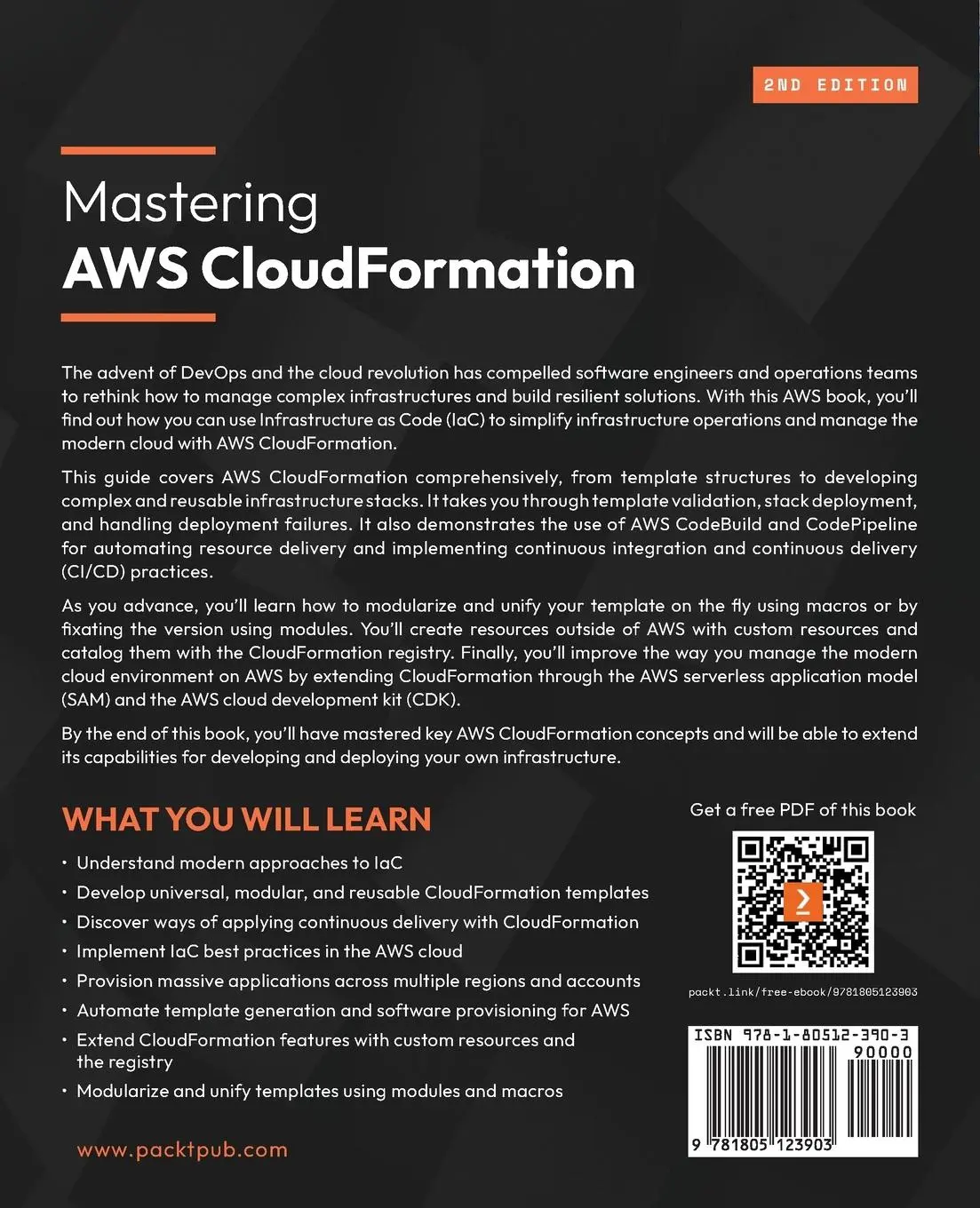 Rückseite: 9781805123903 | Mastering AWS CloudFormation - Second Edition | Karen Tovmasyan | Buch