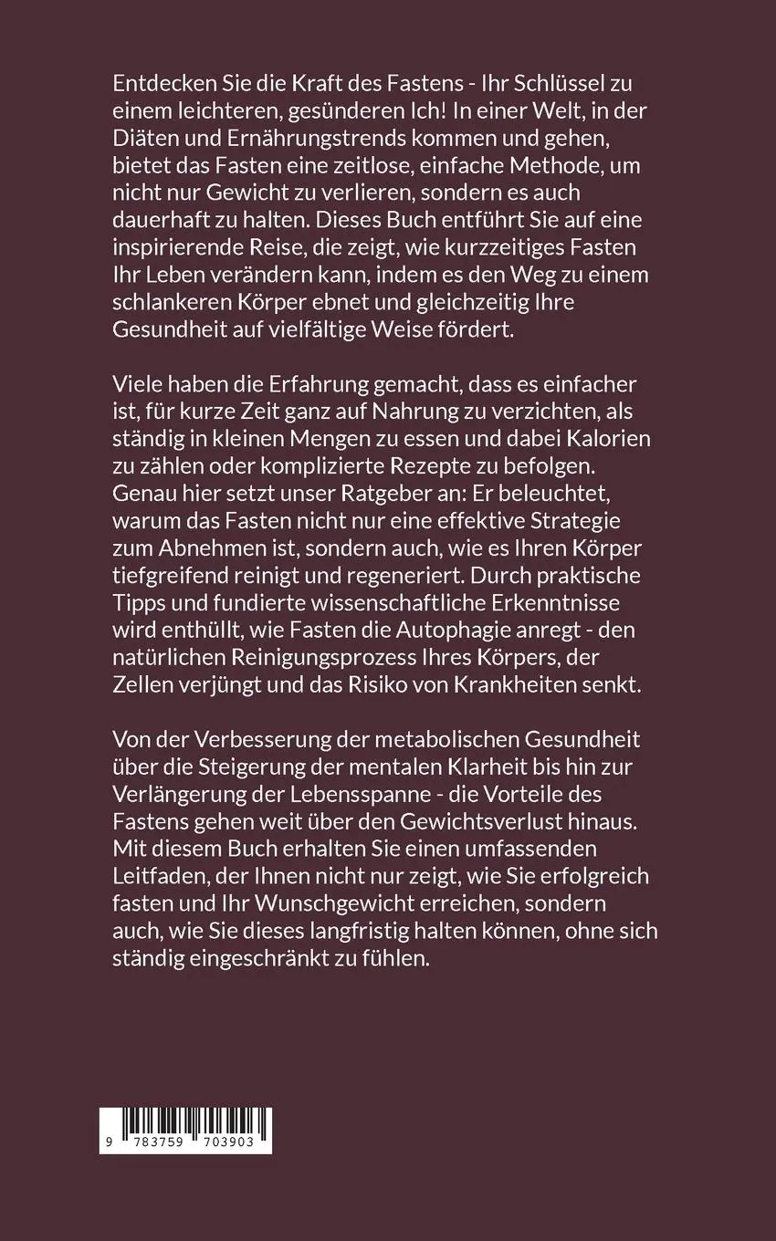Rückseite: 9783759703903 | Schlank durch Heilfasten | Einfach abnehmen und länger gesund leben