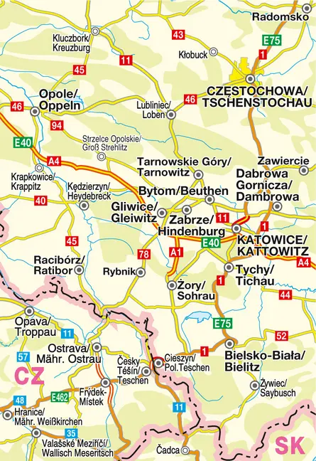 Bild: 9783931103903 | Höfer Straßenkarte PL 007 Polen - Oberschlesien 1:200.000 | Deutsch