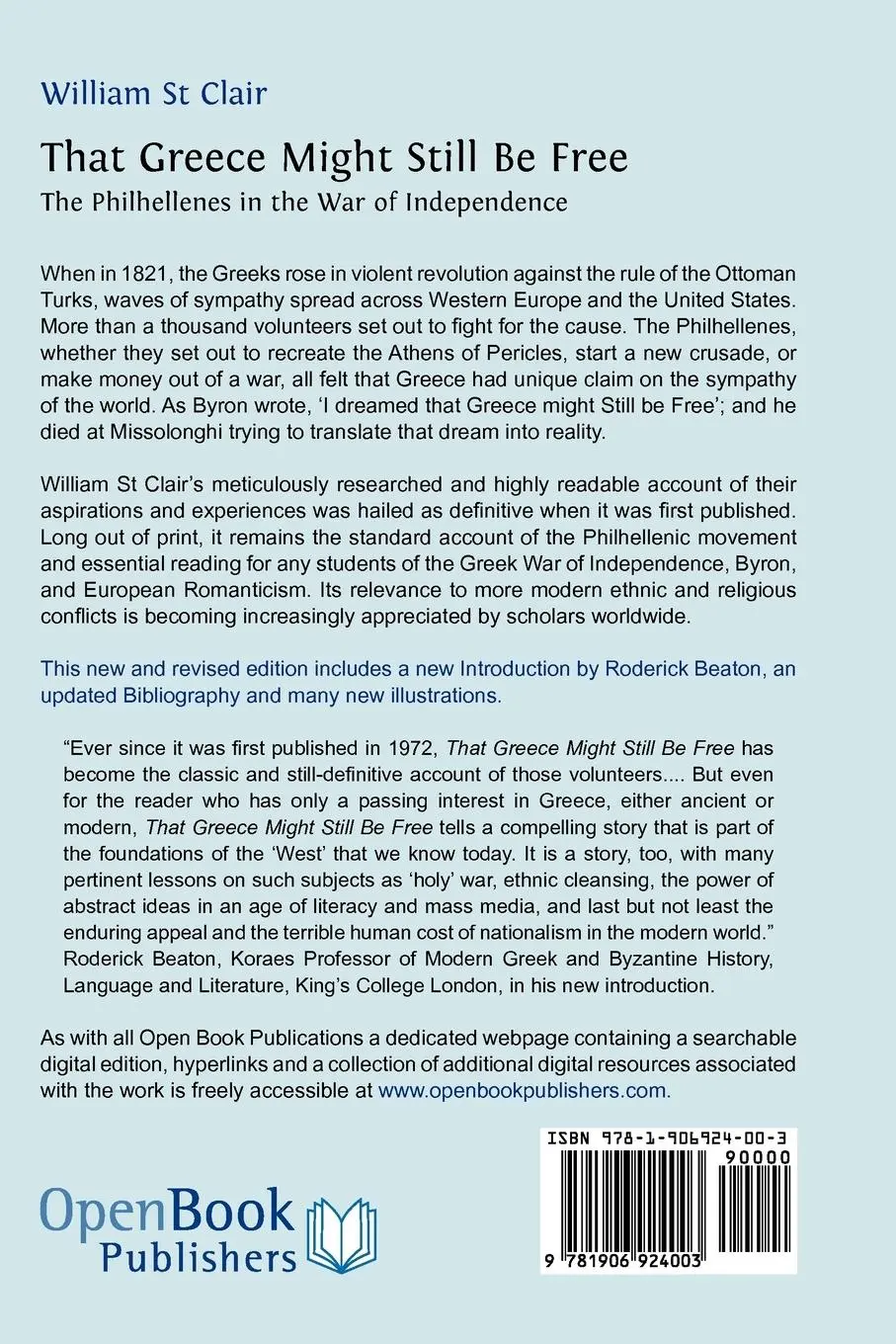 Rückseite: 9781906924003 | That Greece Might Still be Free | William St Clair | Taschenbuch