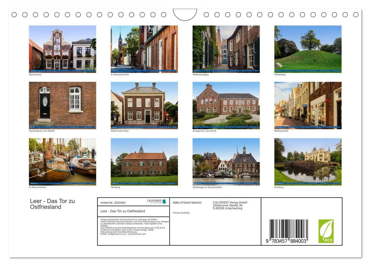 Bild: 9783457884003 | Leer - Das Tor zu Ostfriesland (Wandkalender 2026 DIN A4 quer),...