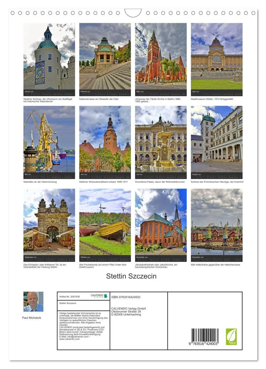 Bild: 9783516424003 | Stettin Szczecin (Wandkalender 2026 DIN A3 hoch), CALVENDO...