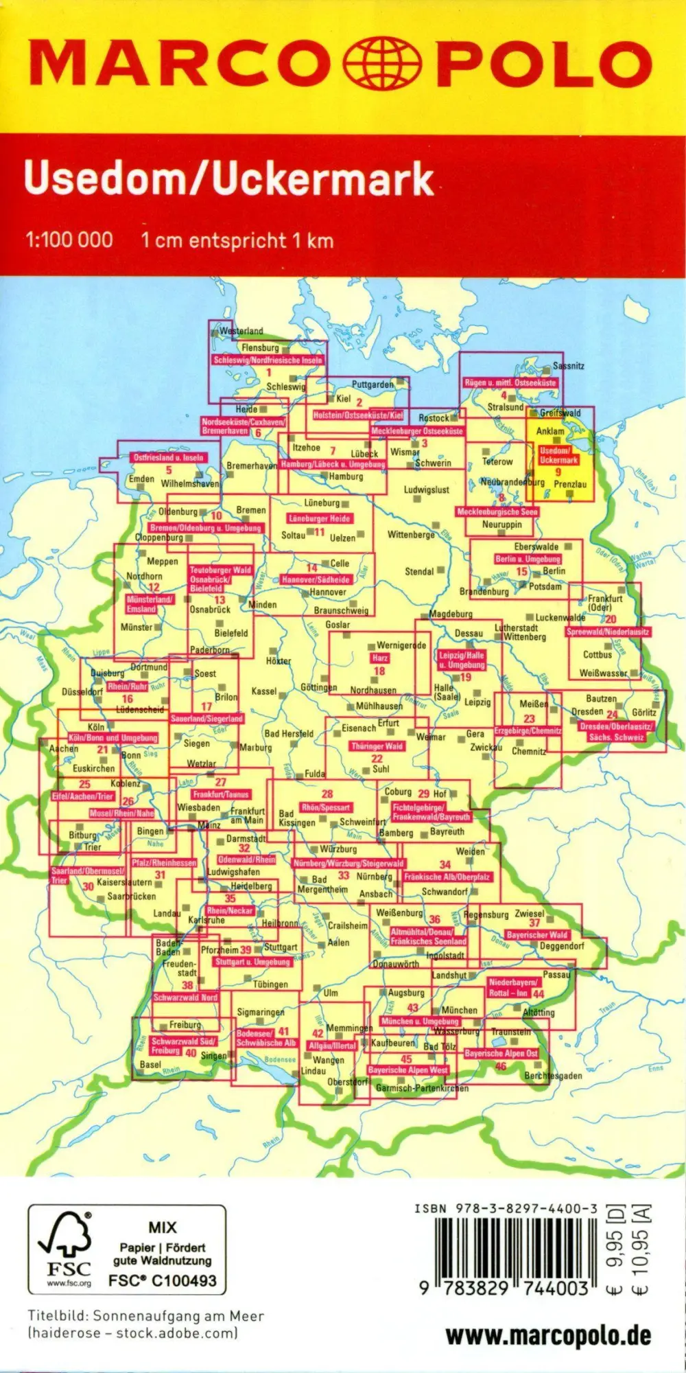 Bild: 9783829744003 | MARCO POLO Freizeitkarte 9 Usedom, Uckermark 1:100.000 | (Land-)Karte