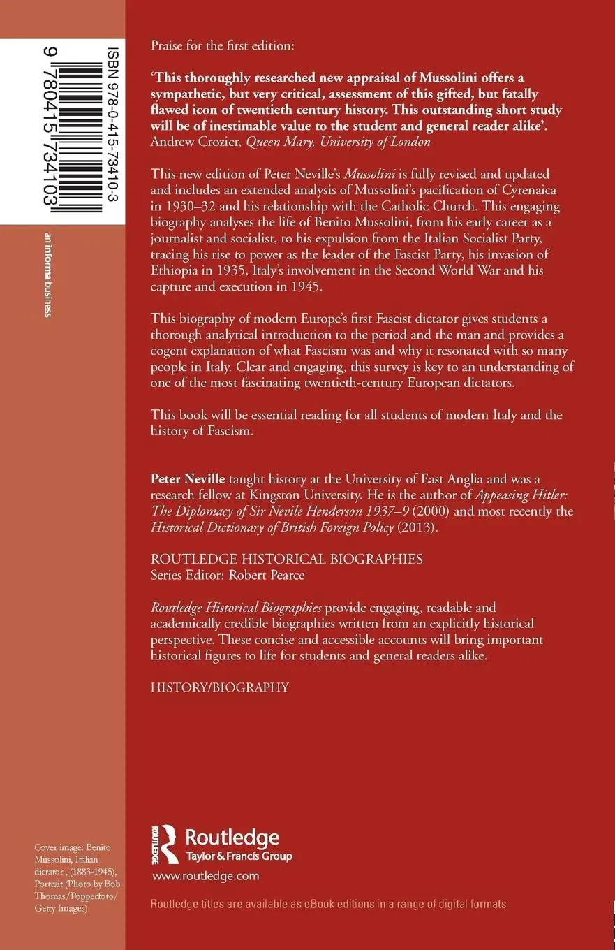 Rückseite: 9780415734103 | Mussolini | Peter Neville | Taschenbuch | Einband - flex.(Paperback)