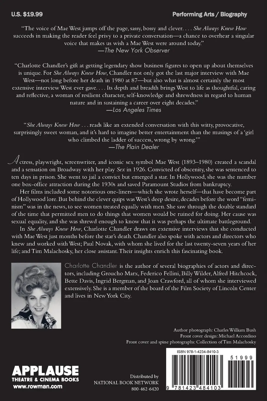 Rückseite: 9781423484103 | She Always Knew How | Mae West : A Personal Biography | Chandler