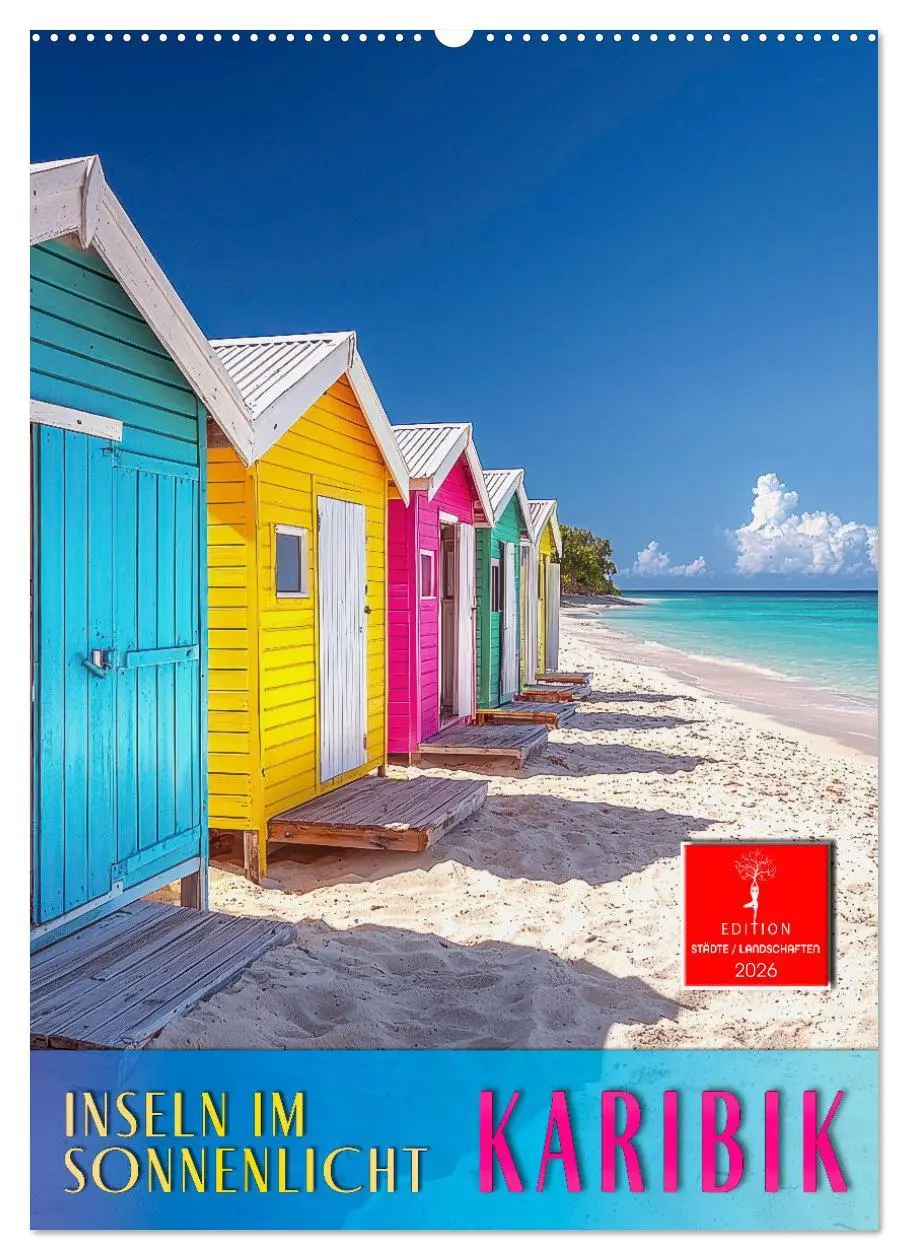 Cover: 9783457254103 | Karibik - Inseln im Sonnenlicht (Wandkalender 2026 DIN A2 hoch),...