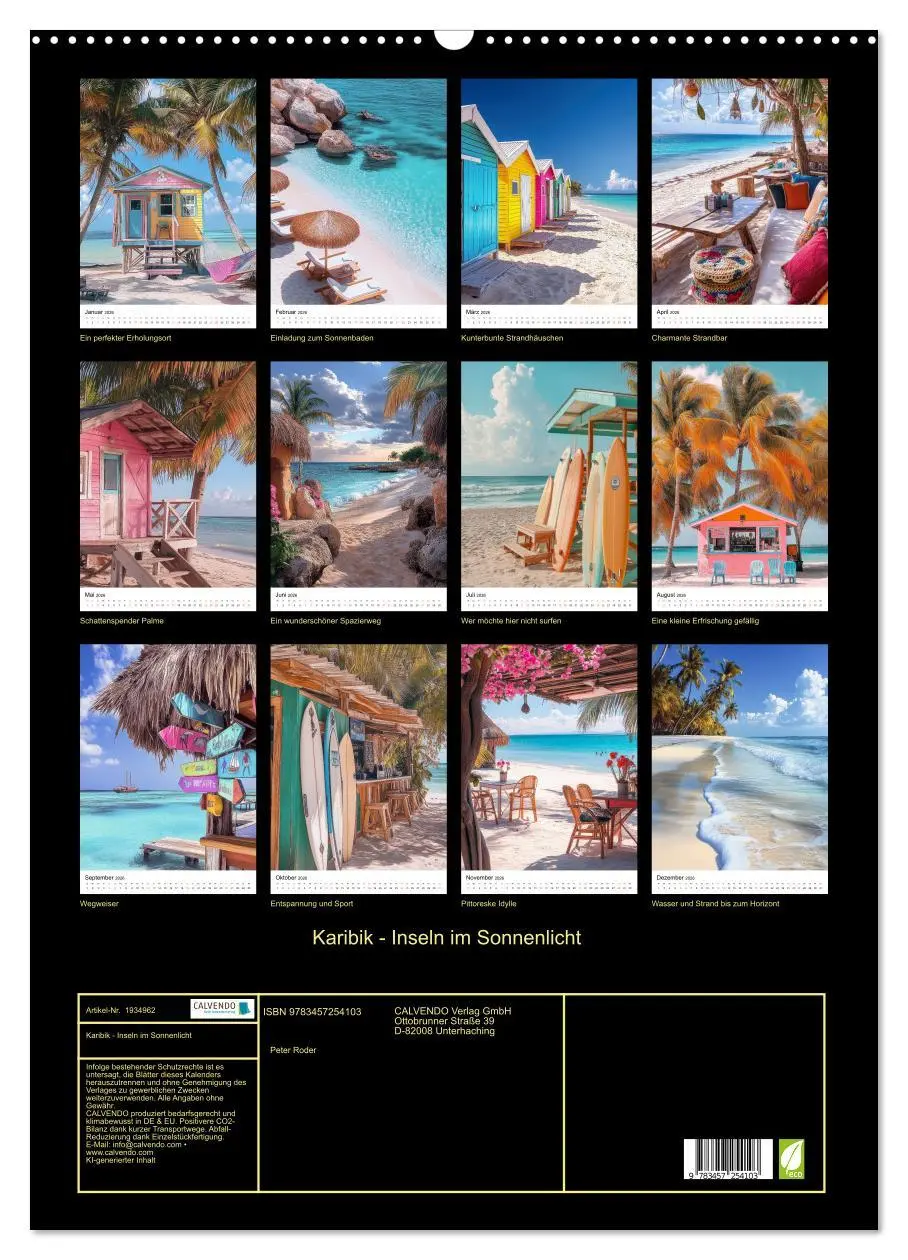 Bild: 9783457254103 | Karibik - Inseln im Sonnenlicht (Wandkalender 2026 DIN A2 hoch),...