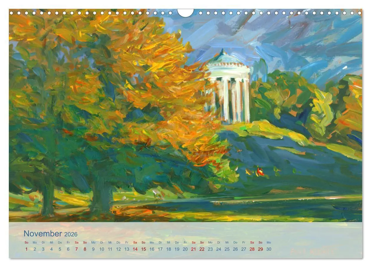 Bild: 9783457634103 | Skizzen aus München (Wandkalender 2026 DIN A3 quer), CALVENDO...