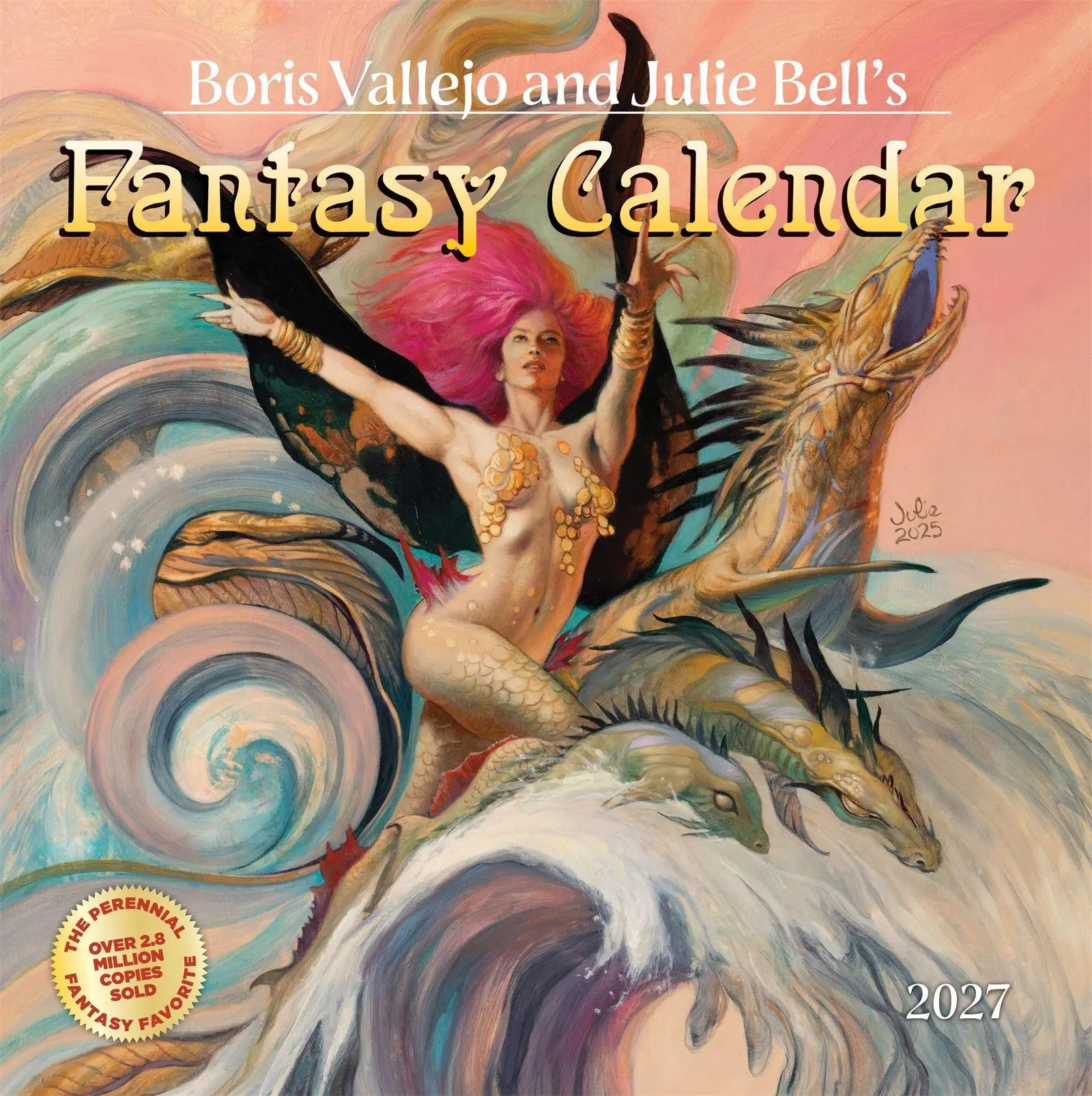Cover: 9781523534203 | Boris Vallejo and Julie Bell's Fantasy Wall Calendar 2027 | Kalender