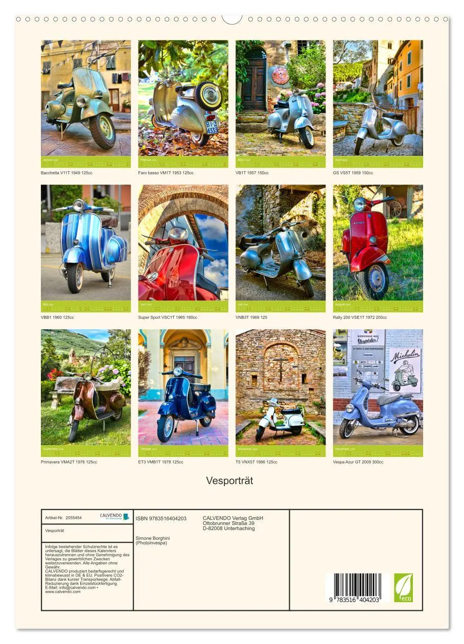 Bild: 9783516404203 | Vesporträt (hochwertiger Premium Wandkalender 2026 DIN A2 hoch),...