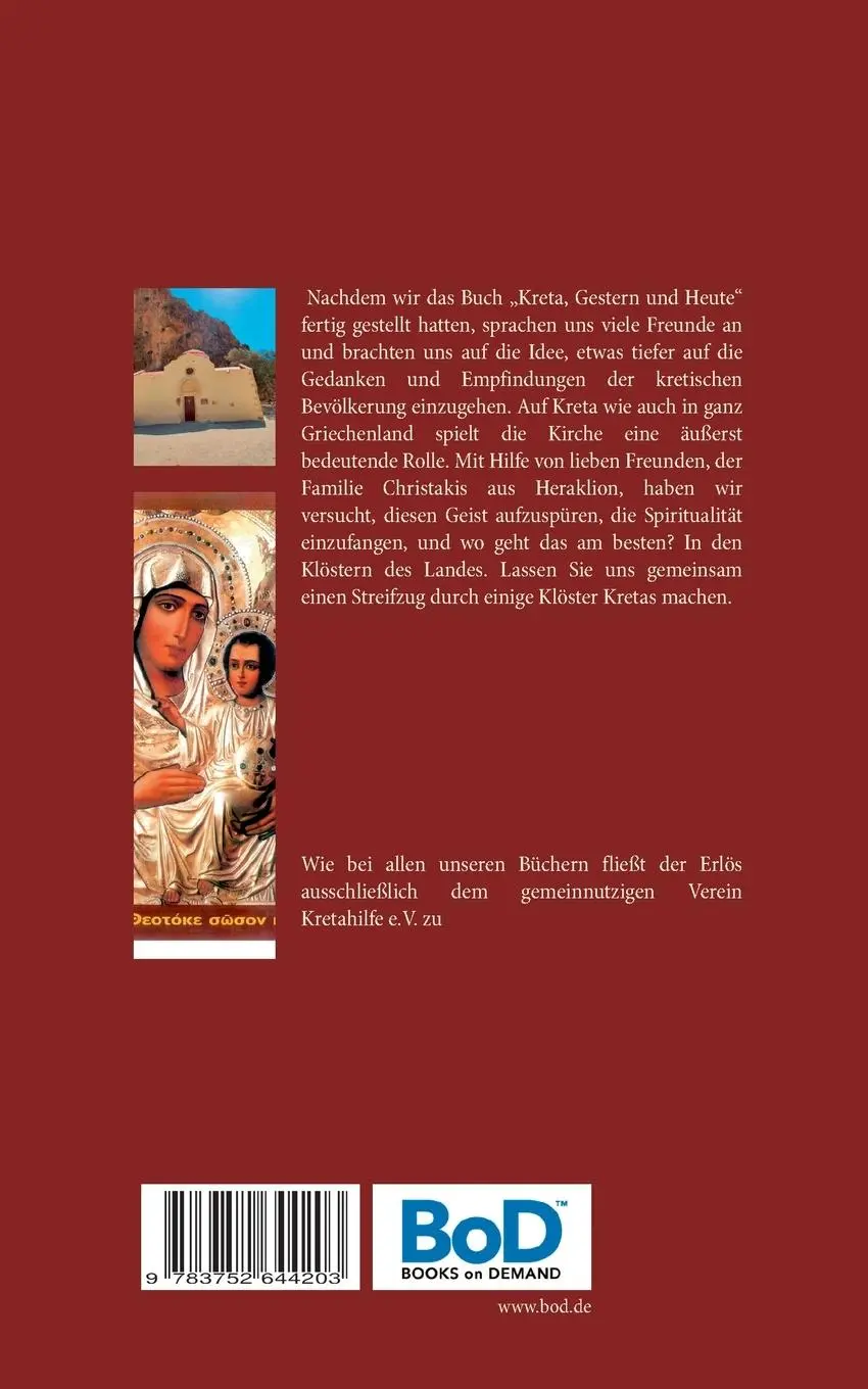 Rückseite: 9783752644203 | Kreta, Klöster und Geheimnisse | Helga Papadakis (u. a.) | Taschenbuch