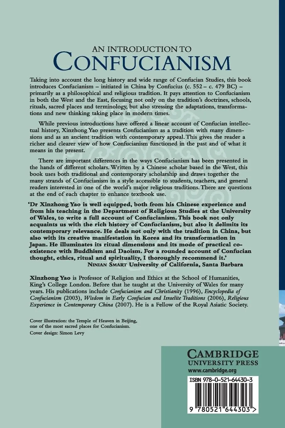 Rückseite: 9780521644303 | An Introduction to Confucianism | Xinzhong Yao | Taschenbuch | 2019