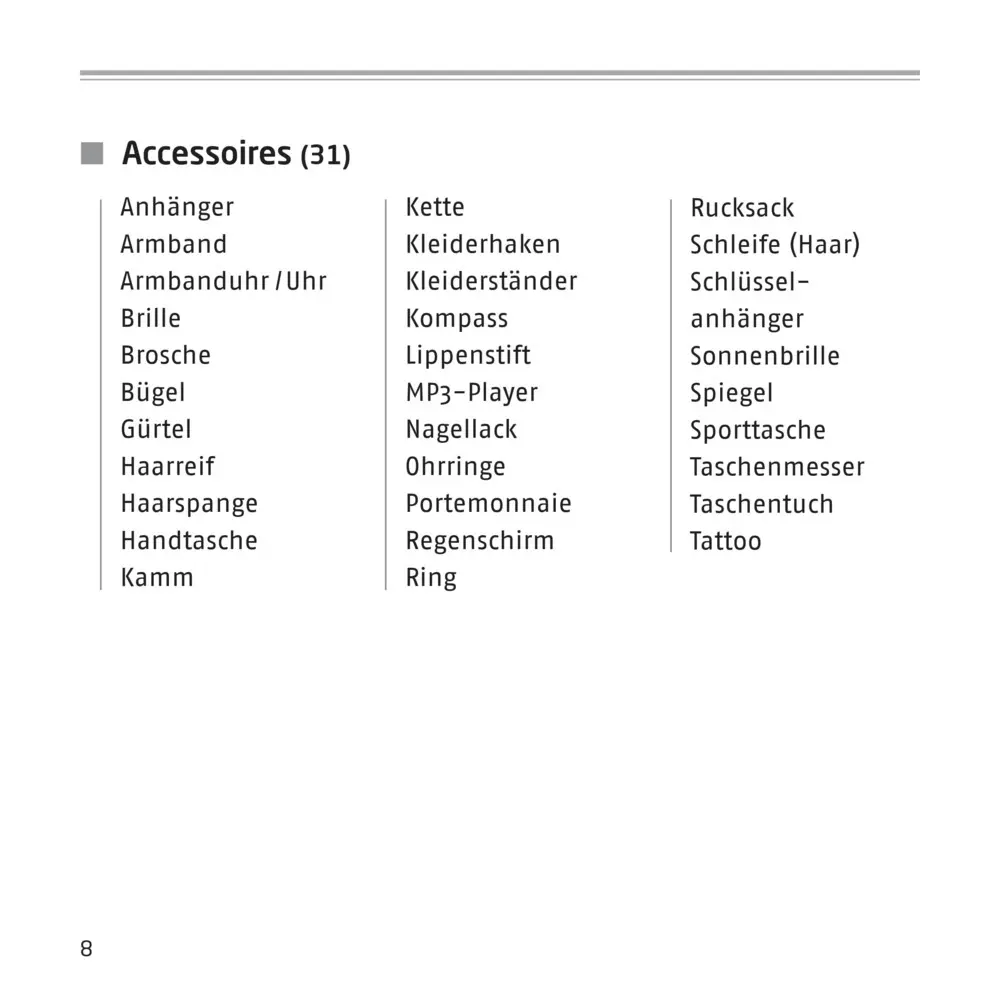 Bild: 9783039764303 | Vocabular | Wortschatzbilder Kleidung und Accessoires | Box | Deutsch