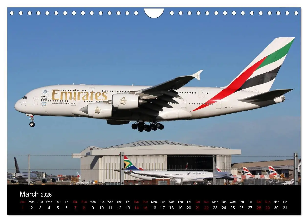 Bild: 9783516564303 | A380 SuperJumbo (Wall Calendar 2026 DIN A4 landscape), CALVENDO 12...