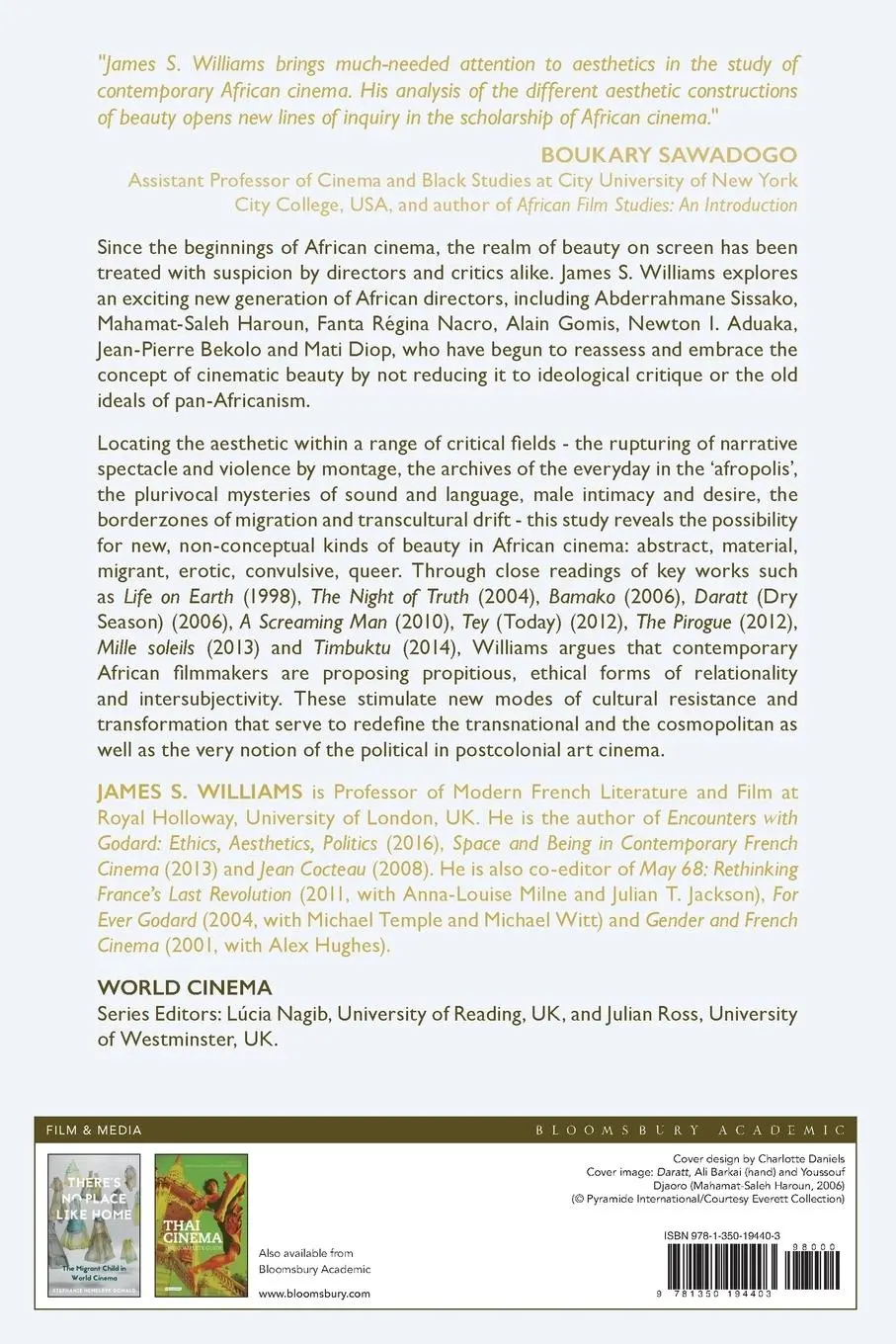 Rückseite: 9781350194403 | Ethics and Aesthetics in Contemporary African Cinema | Williams | Buch