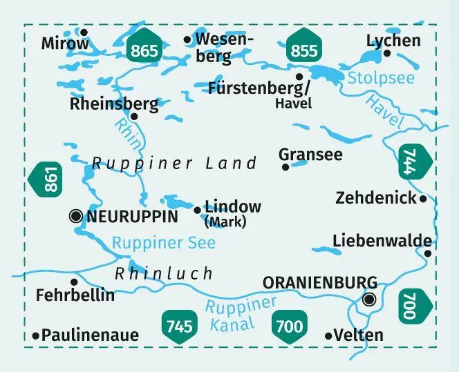 Bild: 9783991214403 | KOMPASS Wanderkarte 743 Rheinsberger Seengebiet, Ruppiner Seenland...