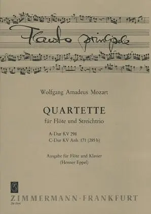 Cover: 9790010234403 | Quartette A-Dur KV 298 und C-Dur KV 171 Anh. | Wolfgang Amadeus Mozart