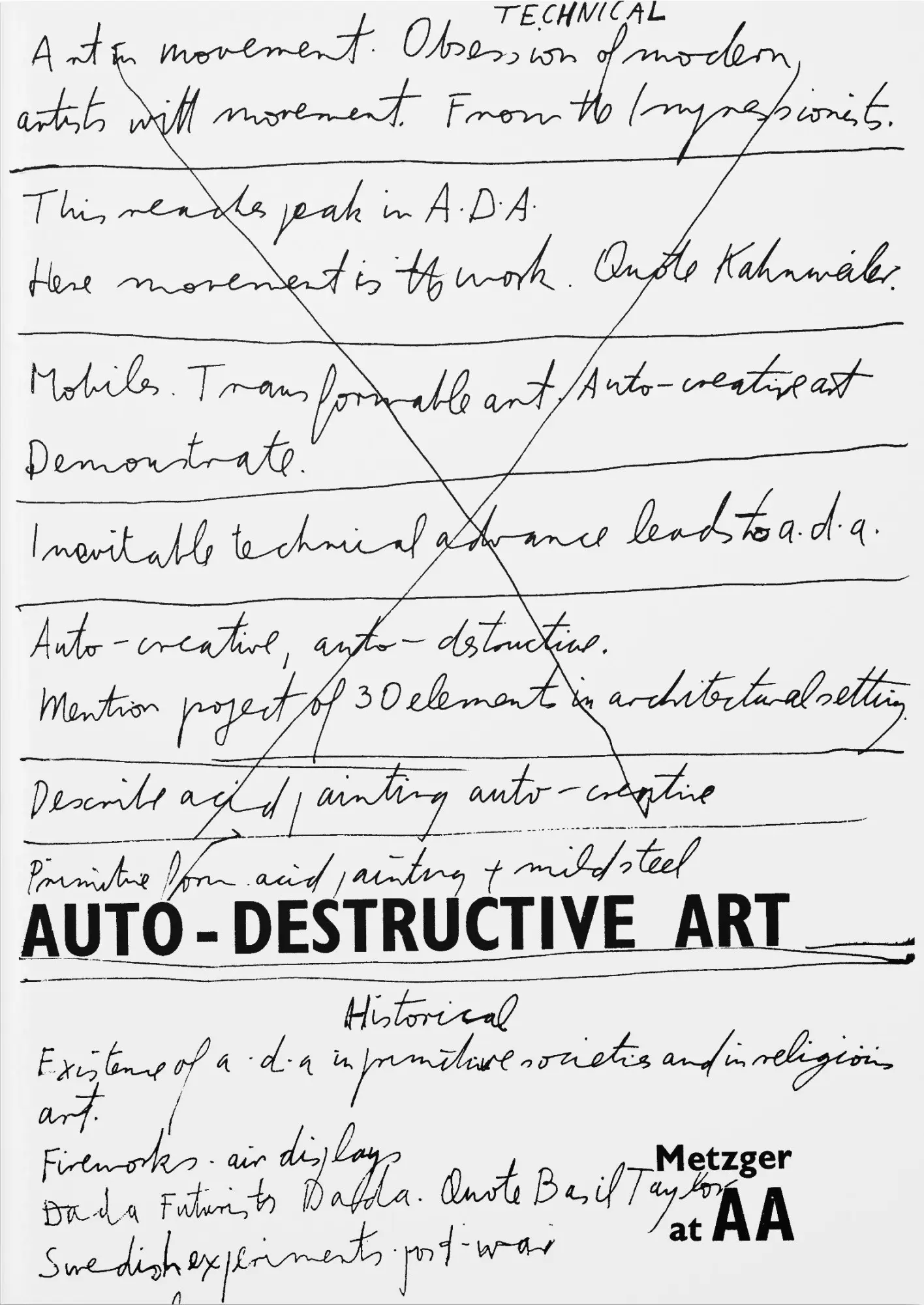 Cover: 9781907414503 | Auto-Destructive Art | Metzger at AA | Gustav Metzger | Taschenbuch