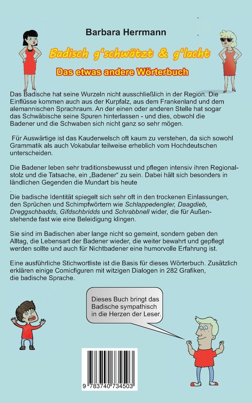 Rückseite: 9783740734503 | Badisch g'schwätzt &amp; g'lacht | Das etwas andere Wörterbuch | Herrmann