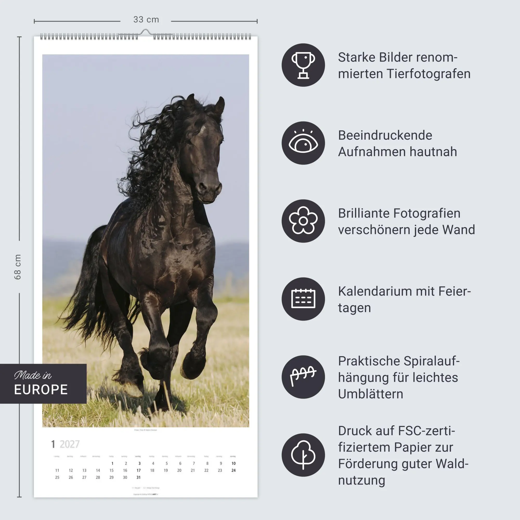 Bild: 9783839904503 | Pferde Kalender 2027 | Sabine Stuewer | Kalender | Spiralbindung