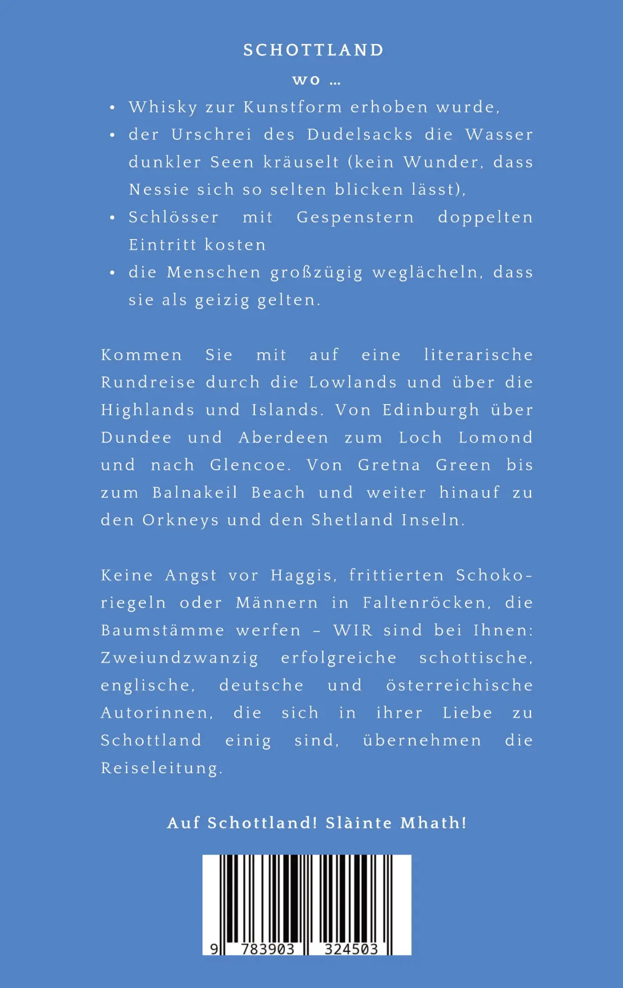 Rückseite: 9783903324503 | Slàinte Mhath | Literarische Rundreise durch Schottland | Williams