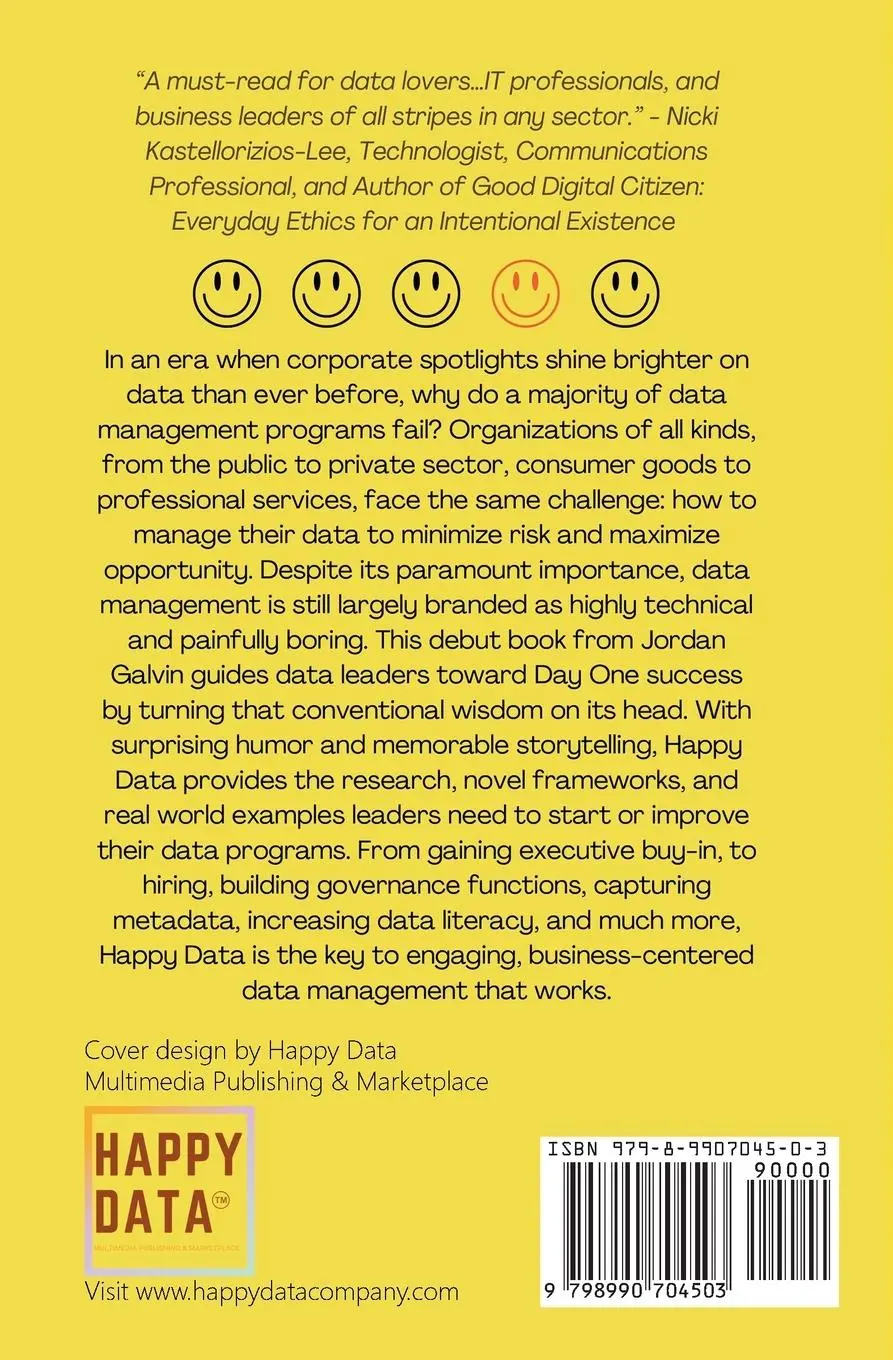 Rückseite: 9798990704503 | Happy Data | Business-Led Data Management for Non-Boring Teams | Buch