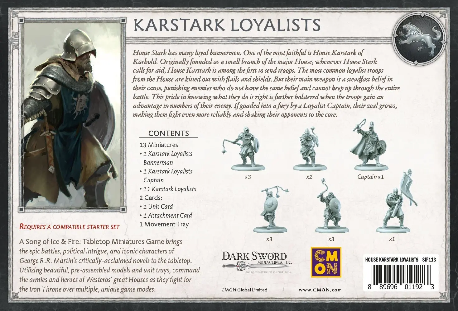 Bild: 889696014603 | Song of Ice &amp; Fire - Karstark Loyalists | Eric M. Lang (u. a.) | Spiel