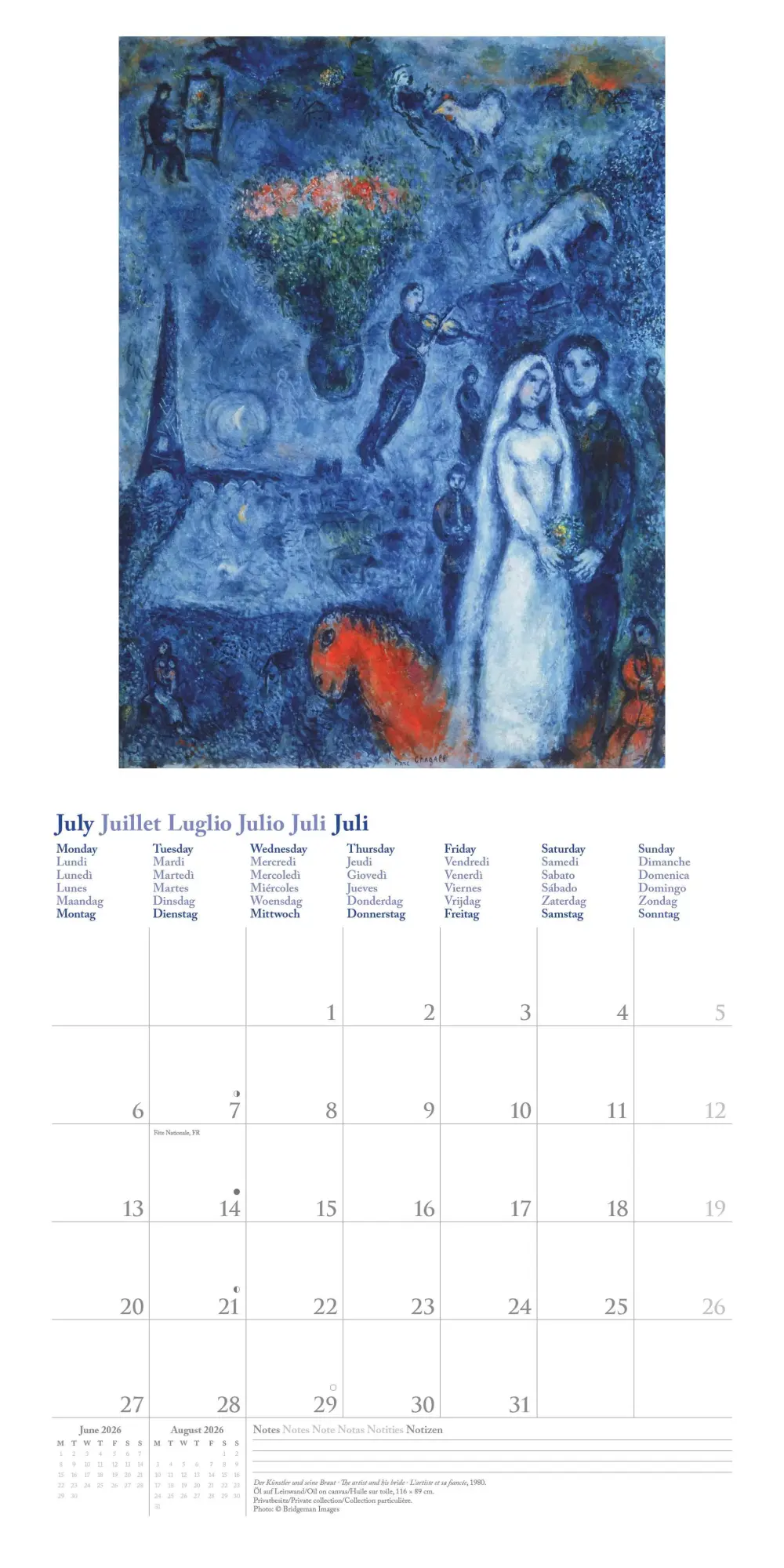 Bild: 4069095004603 | Marc Chagall 2026 - Wand-Kalender - Broschüren-Kalender - 30x30 -...