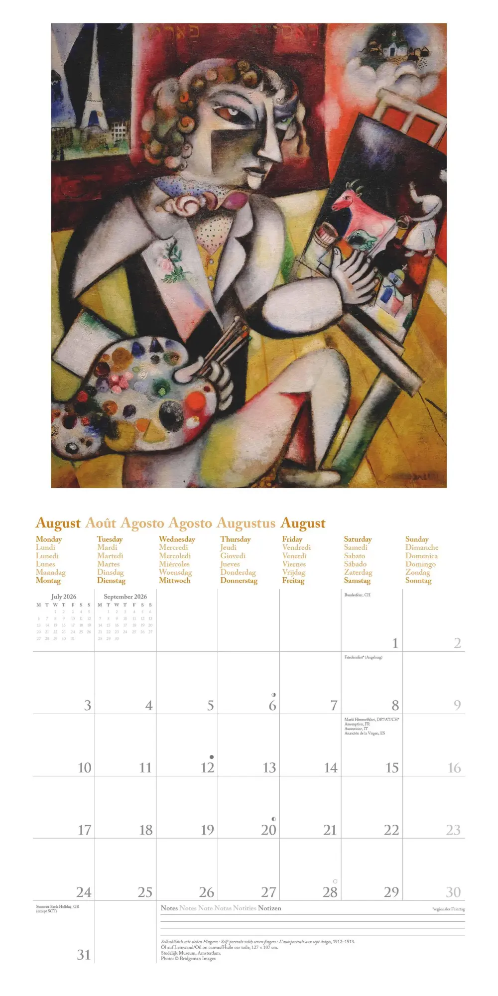 Bild: 4069095004603 | Marc Chagall 2026 - Wand-Kalender - Broschüren-Kalender - 30x30 -...