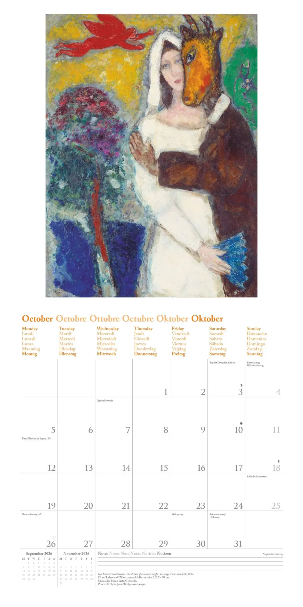 Bild: 4069095004603 | Marc Chagall 2026 - Wand-Kalender - Broschüren-Kalender - 30x30 -...