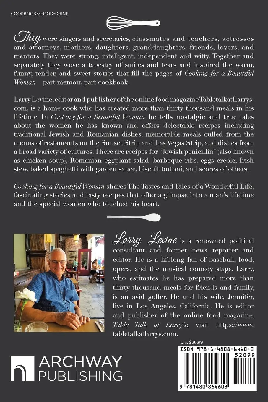 Rückseite: 9781480864603 | Cooking for a Beautiful Woman | Larry Levine | Taschenbuch | Englisch