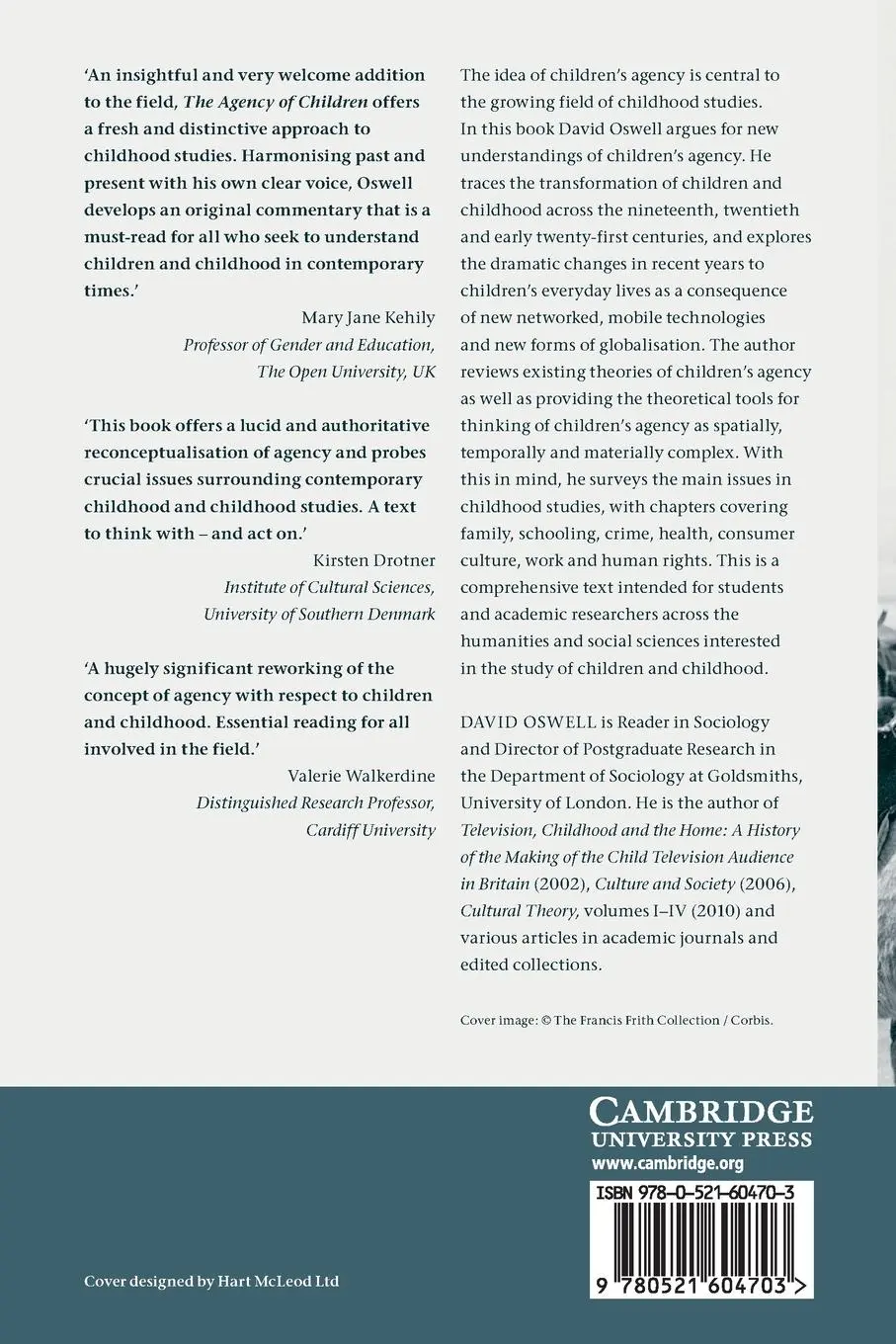 Rückseite: 9780521604703 | The Agency of Children | David Oswell | Taschenbuch | Englisch | 2012