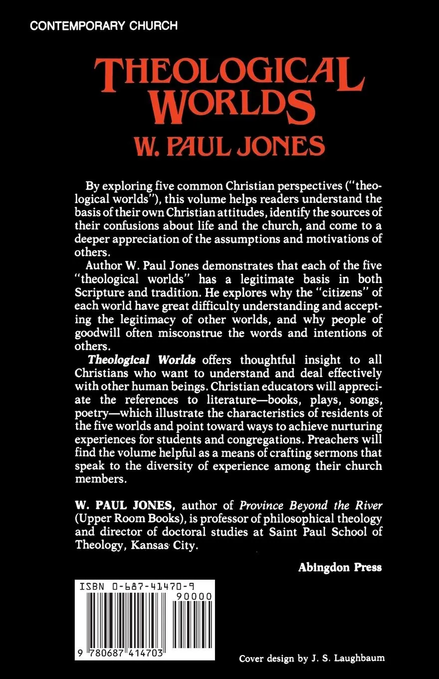 Rückseite: 9780687414703 | Theological Worlds | W. Paul Jones | Taschenbuch | Englisch | 1989