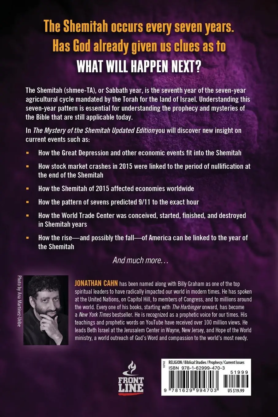 Rückseite: 9781629994703 | The Mystery of the Shemitah Updated Edition | Jonathan Cahn | Buch