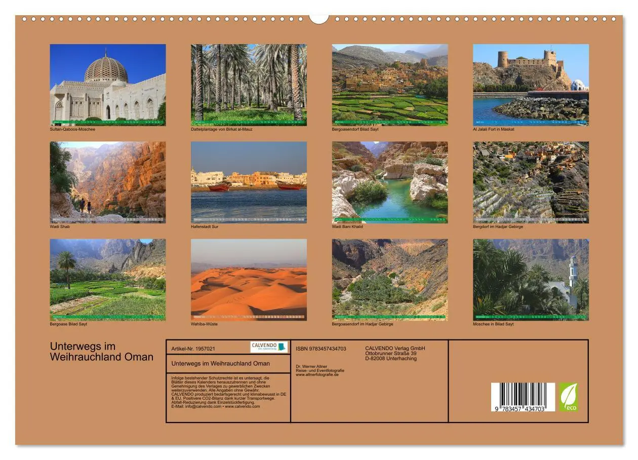 Bild: 9783457434703 | Unterwegs im Weihrauchland Oman (hochwertiger Premium Wandkalender...