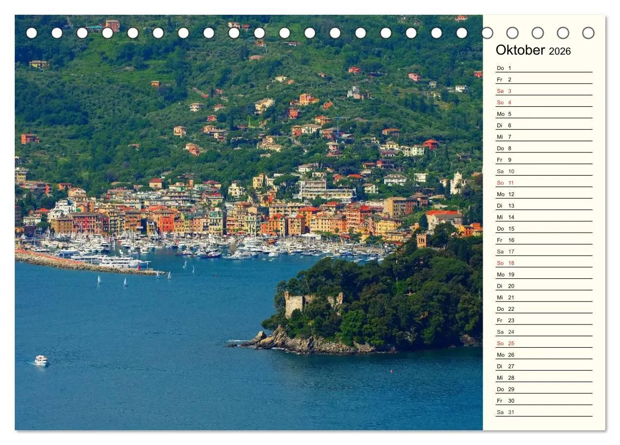 Bild: 9783457984703 | Ligurien - Berge und Meer (Tischkalender 2026 DIN A5 quer),...
