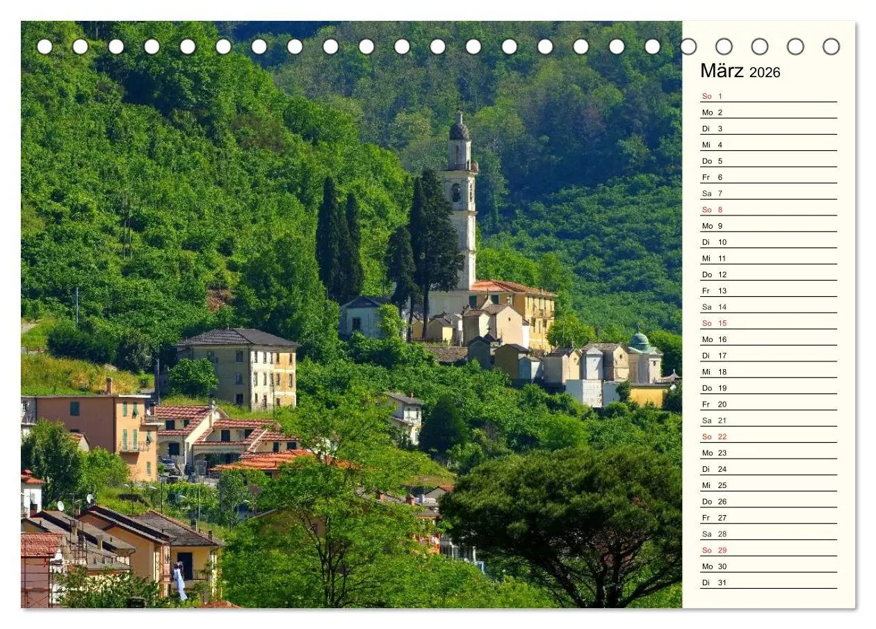 Bild: 9783457984703 | Ligurien - Berge und Meer (Tischkalender 2026 DIN A5 quer),...