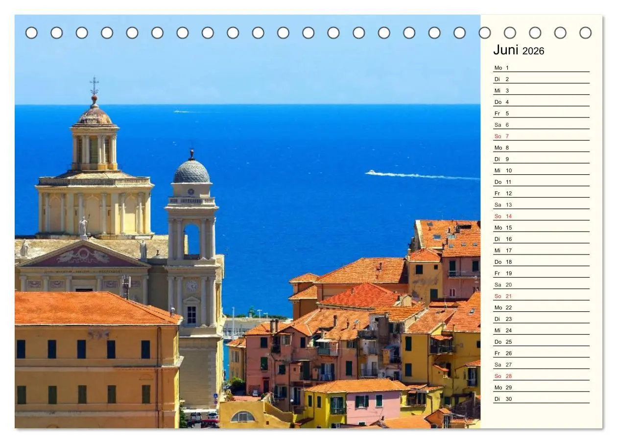 Bild: 9783457984703 | Ligurien - Berge und Meer (Tischkalender 2026 DIN A5 quer),...